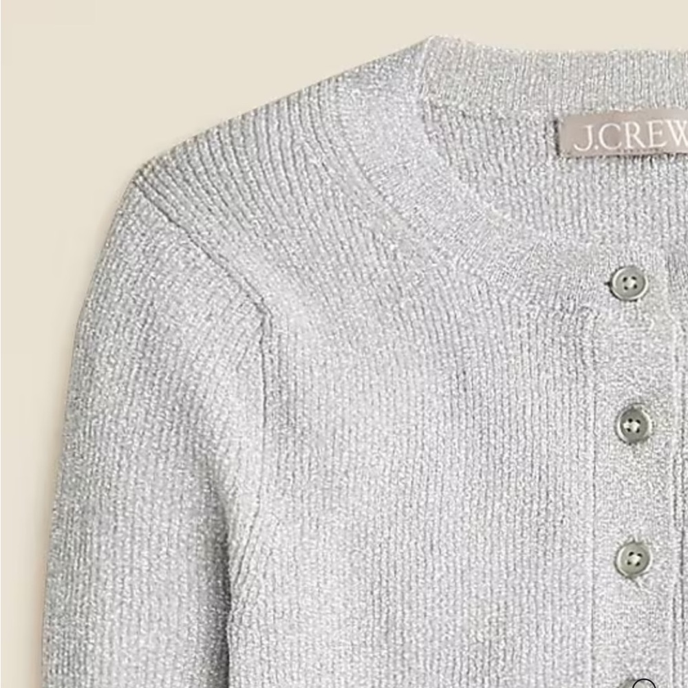 J. Crew - Ribbed Henley Sweater with Lurex® Metallic Threads